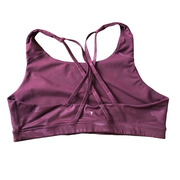 Old Navy strappy cross back sports bra red camo XXL - Picture 3 of 3